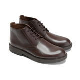 Brown Leather Cap - Toe Boot | Classic & Durable - Crestshoes