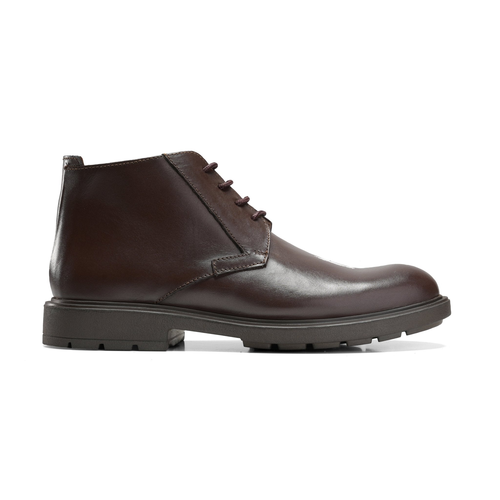Brown Leather Cap - Toe Boot | Classic & Durable - Crestshoes