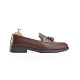 Classic Brown Leather Tassel Loafers - Crestshoes