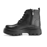 Contemporary Black Leather Boots - Crestshoes