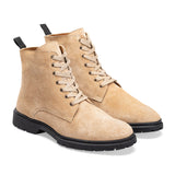 CREST™ Halfboot Plain Genuine Suede | Beige - Crestshoes
