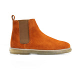 CREST™ LightBrown Plain Suede Chelsea Half Boot - Crestshoes
