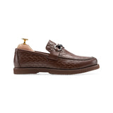 Crocodile Printed Moe - Toe Slip - on Crest Loafer Shoes for Men - Crestshoes