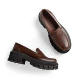 DRIES VAN NOTEN Leather Loafers In Tan | Brown - Crestshoes