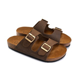 Duo Buckle Comfort - Brown - Crestshoes