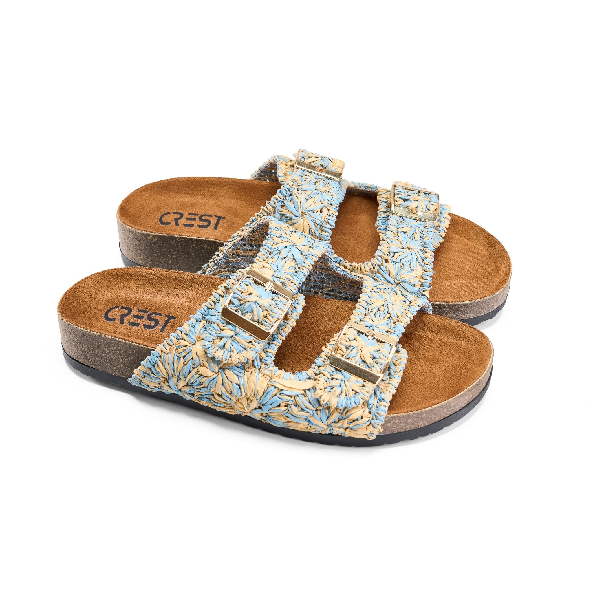 Glow Up Slides - Baby Blue - Crestshoes