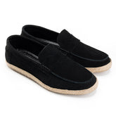 Hackett – flip - on suede espadrilles – Black - Crestshoes