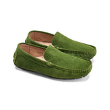 Leather Moccasin Loafer - olive - Crestshoes