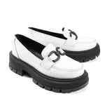 Monochrome Modernity Loafers - Crestshoes