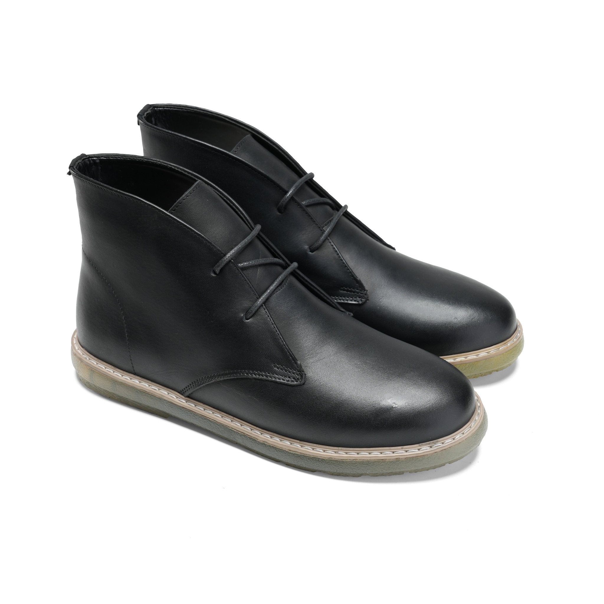 Polished Black Leather Boot - Crestshoes