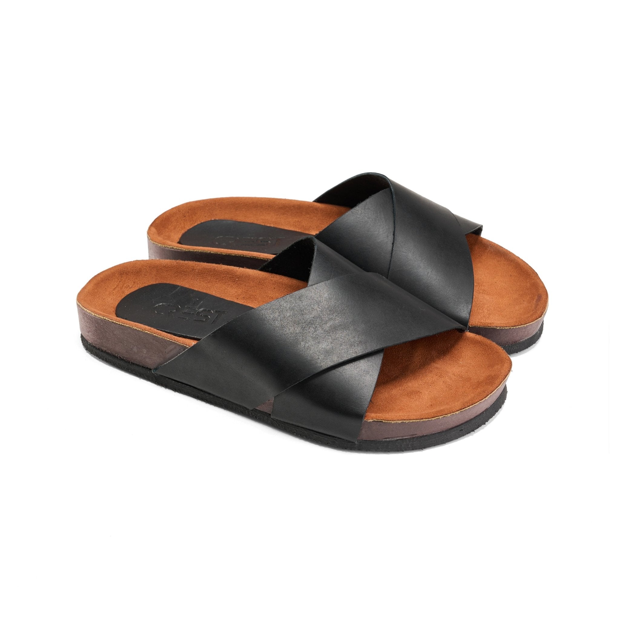 Pure Leather Slip - On - Black - Crestshoes