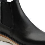 Refined Black Brogue Lace - Up Boots - Crestshoes