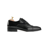 Refined Style: Black Leather Formal Shoes - Crestshoes