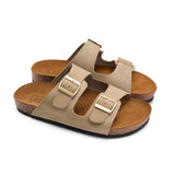 Relax Buckle Slide - Beige - Crestshoes