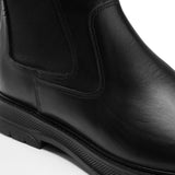 Sleek Black Cap - Toe Boot - Crestshoes