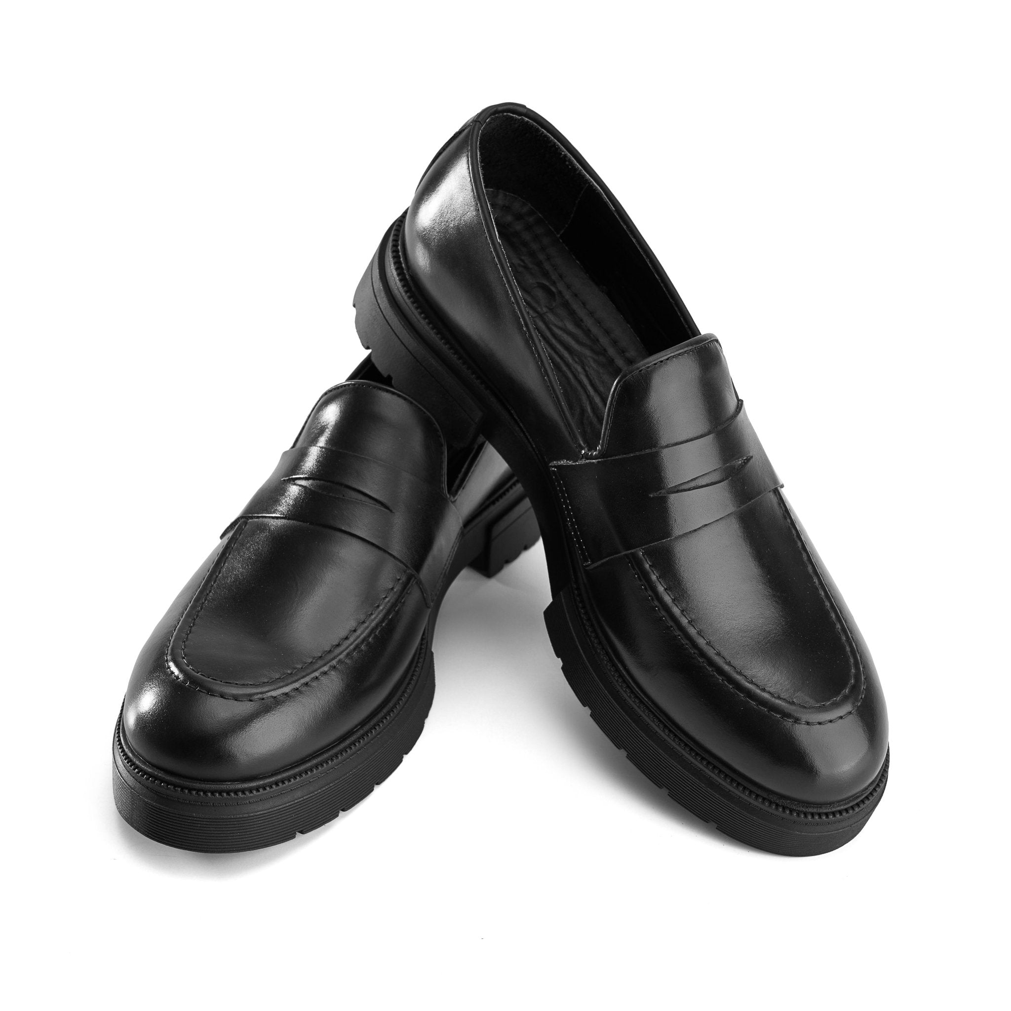 Sleek Comfort Loafers - Black - Crestshoes