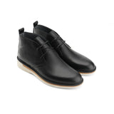 Sophisticated Men's High Brogue Boots - Black - Crestshoes