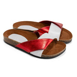 Stellar sandals | Red in white - Crestshoes