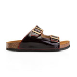 Sunny Buckle Slide - Burgundy - Crestshoes