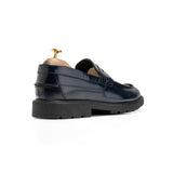 Timeless College Loafers - Navy Blue - Crestshoes