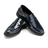 Timeless College Loafers - Navy Blue - Crestshoes