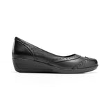 Women Black Leather Shoes - Crestshoes