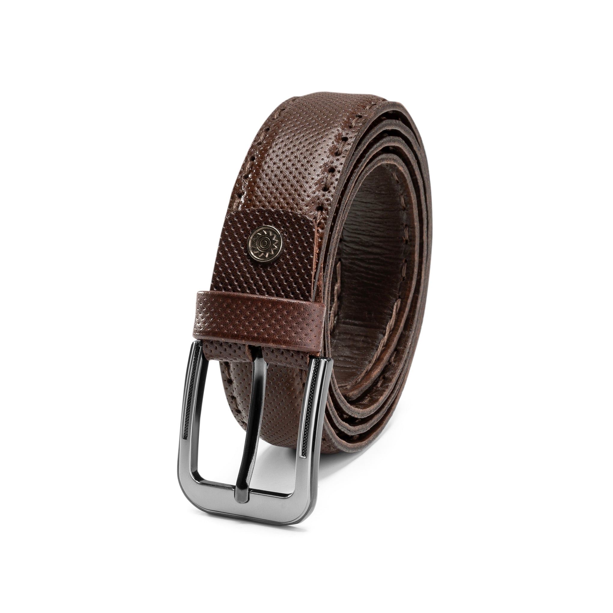 CREST™ Brown Dotted classic belt