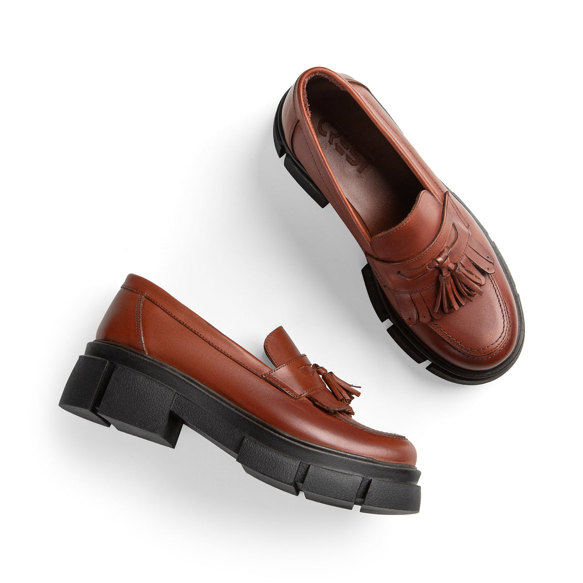 Beckett | Women Brogue Loafers Hazel - Crestshoes