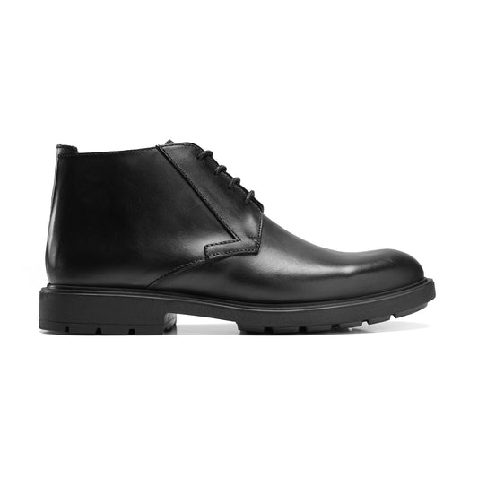 Black Leather Cap-Toe Boot | Classic & Durable