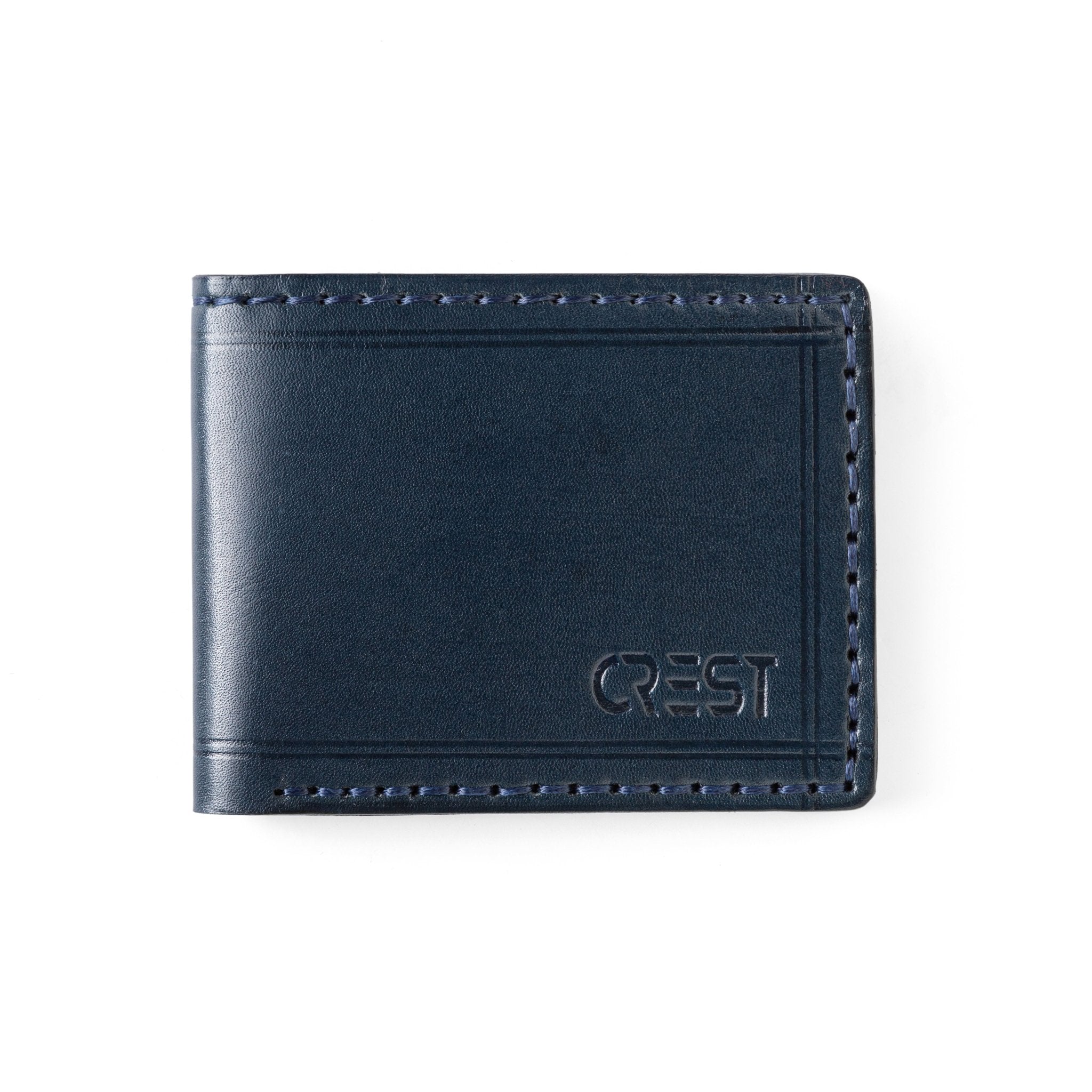 Blue Genuine Leather Wallet - Crestshoes