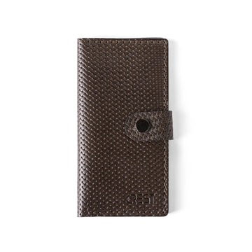 Brown dotted Genuine Leather Large Wallet - Crestshoes