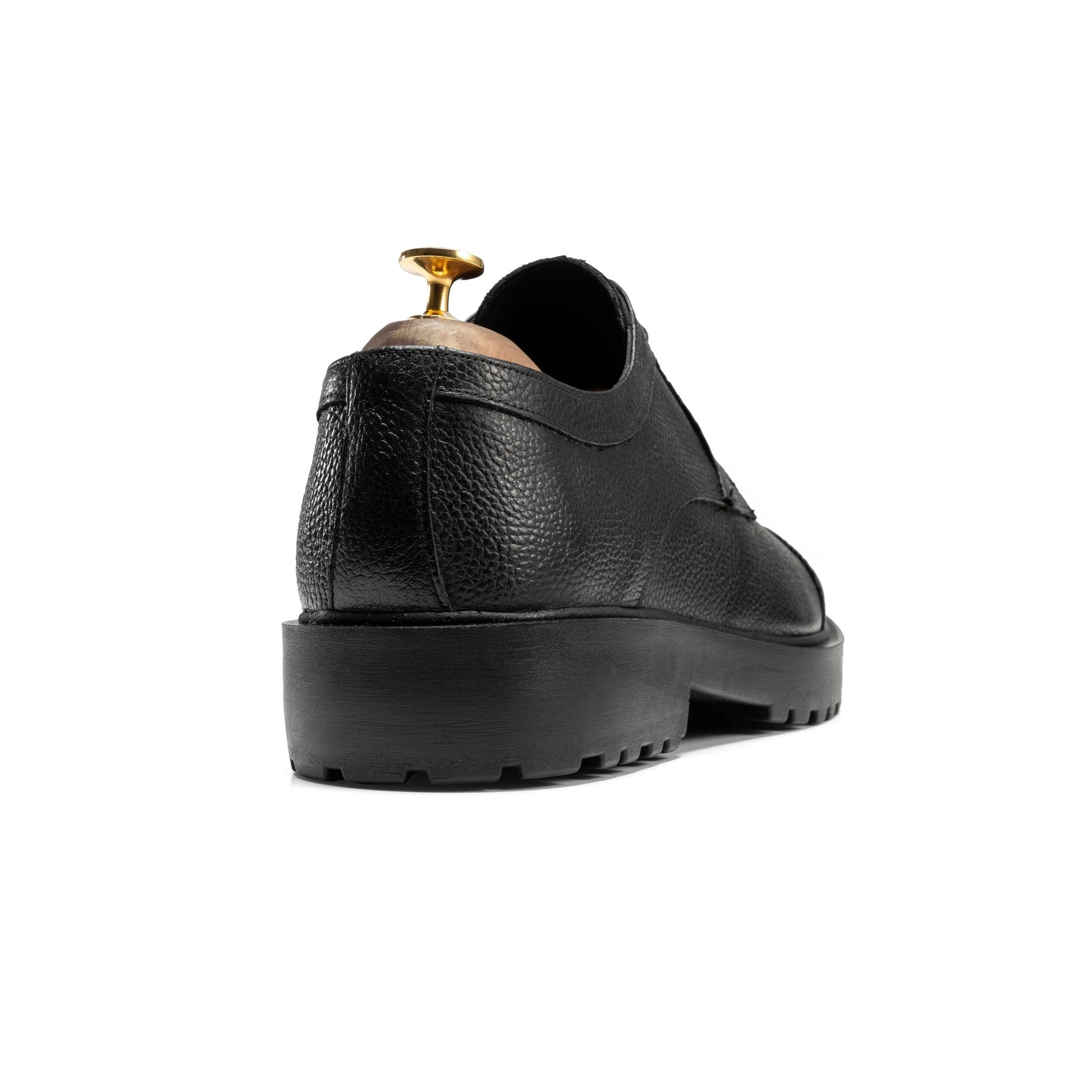 Cap Toe Formal Derbys - Black - Crestshoes