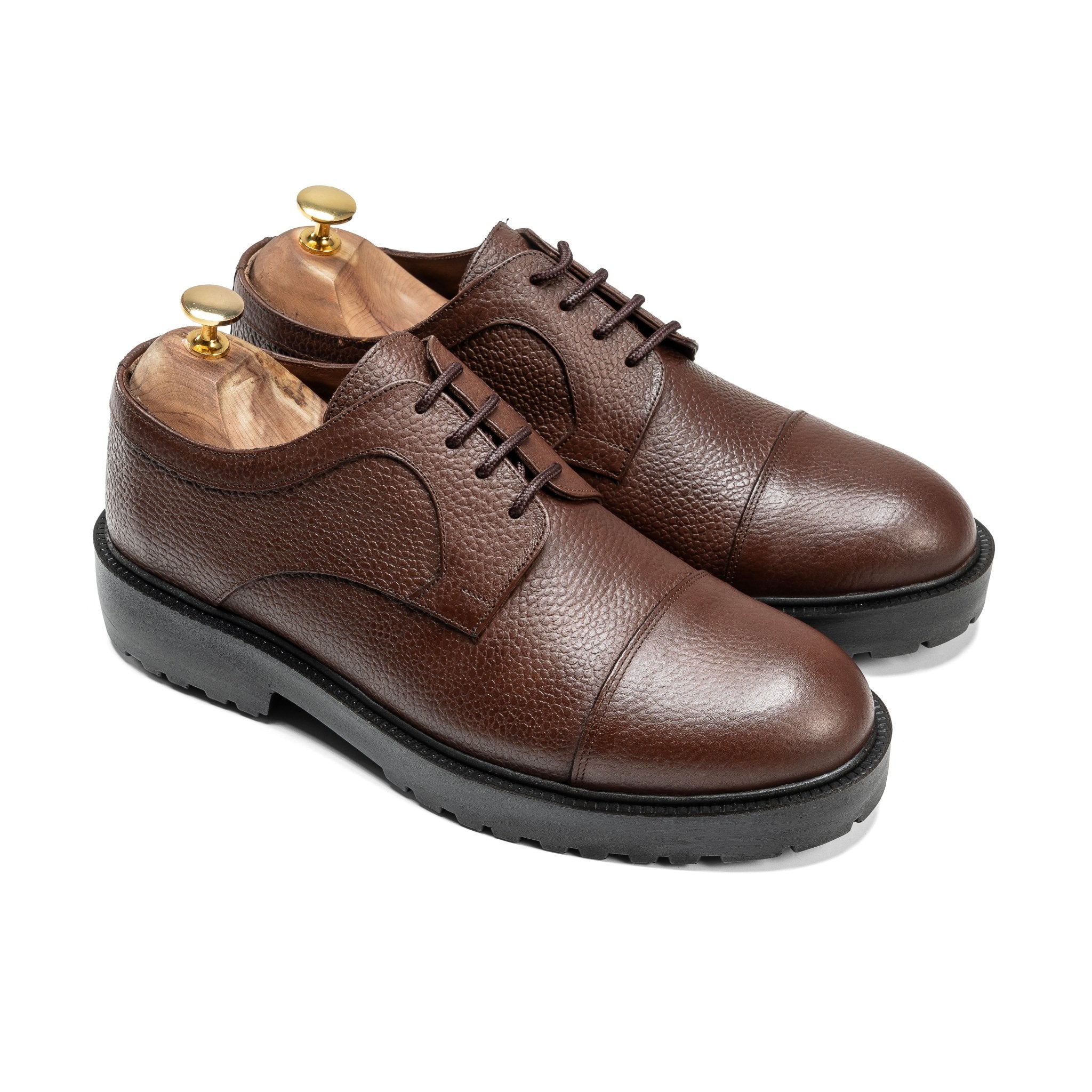 Cap Toe Formal Derbys - Brown - Crestshoes