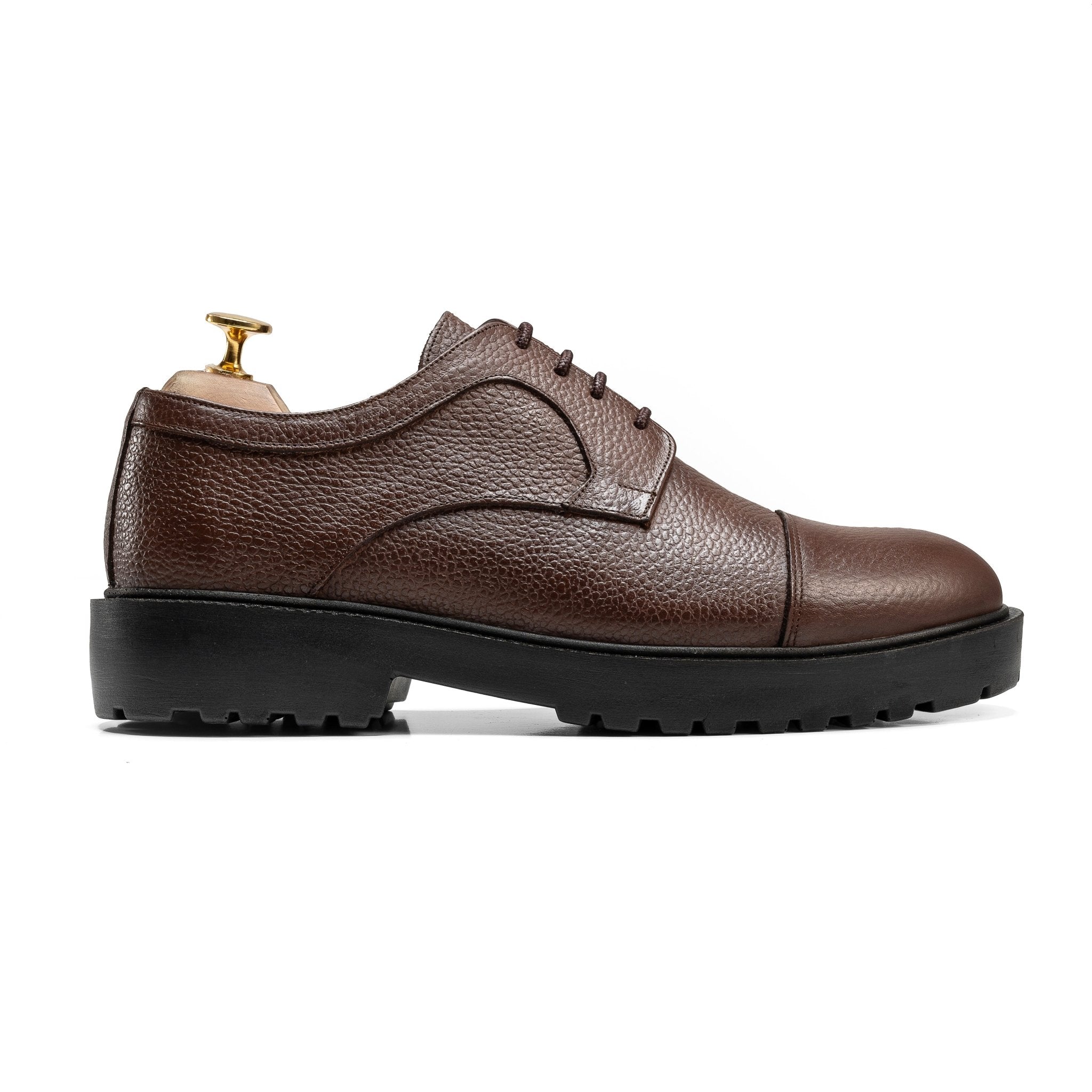 Cap Toe Formal Derbys - Brown - Crestshoes