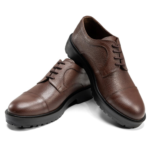Cap Toe Formal Derbys - Brown