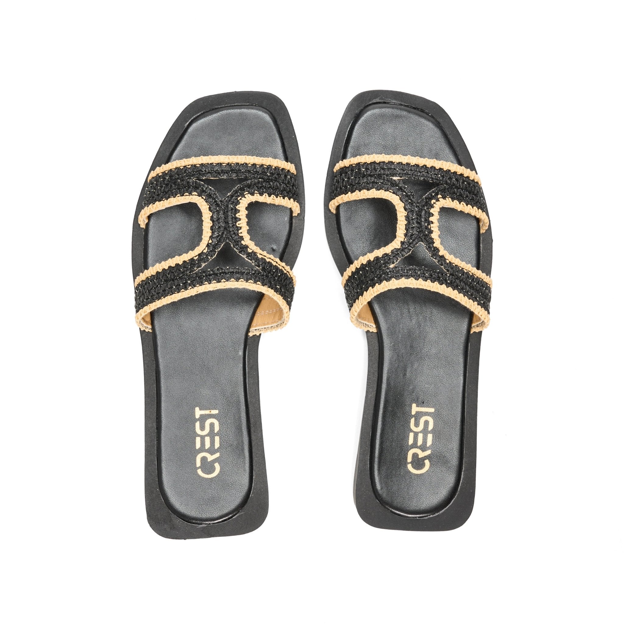 Chic Spark Slide - Black - Crestshoes