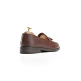 Classic Brown Leather Tassel Loafers - Crestshoes