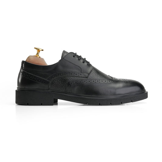 Classic Cordovan Split Toe Derby - Black
