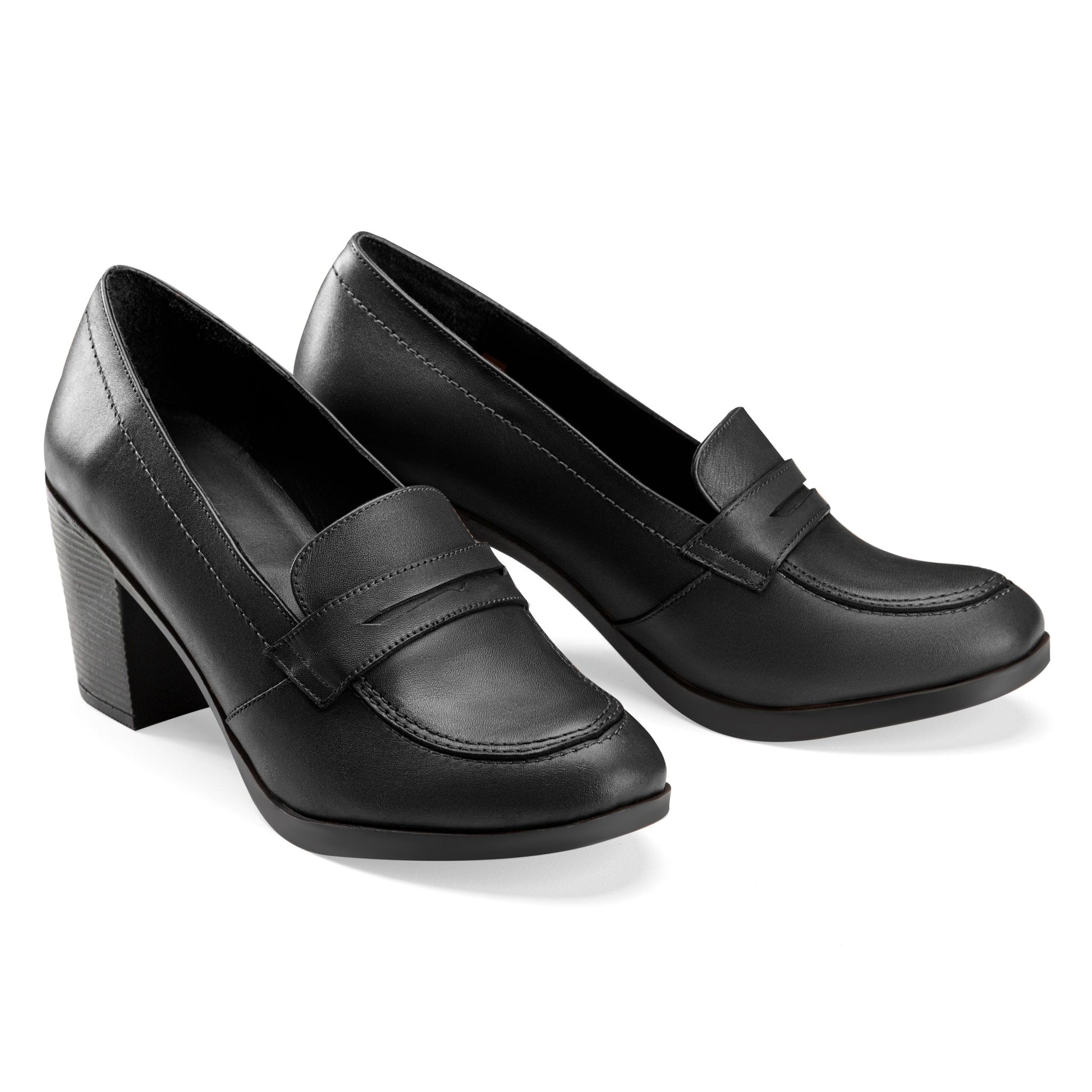 College Heel | Black - Crestshoes