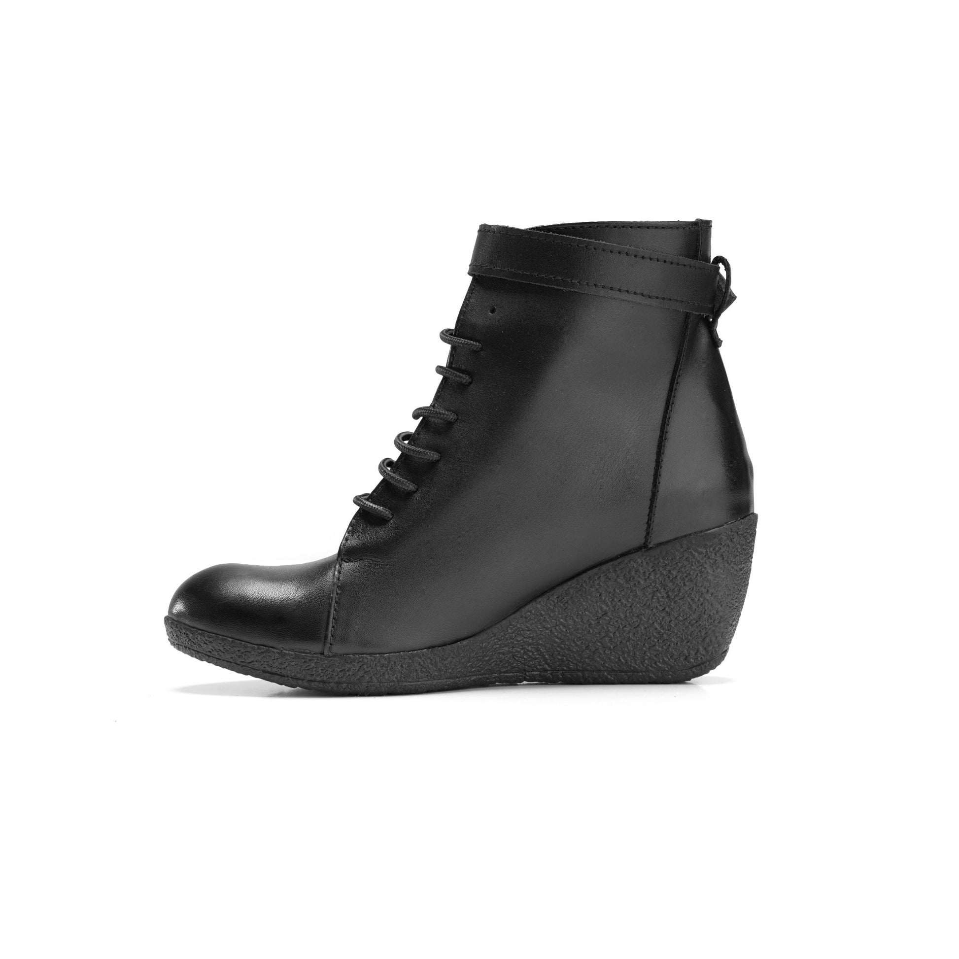 Contemporary Black Leather Boots - Crestshoes