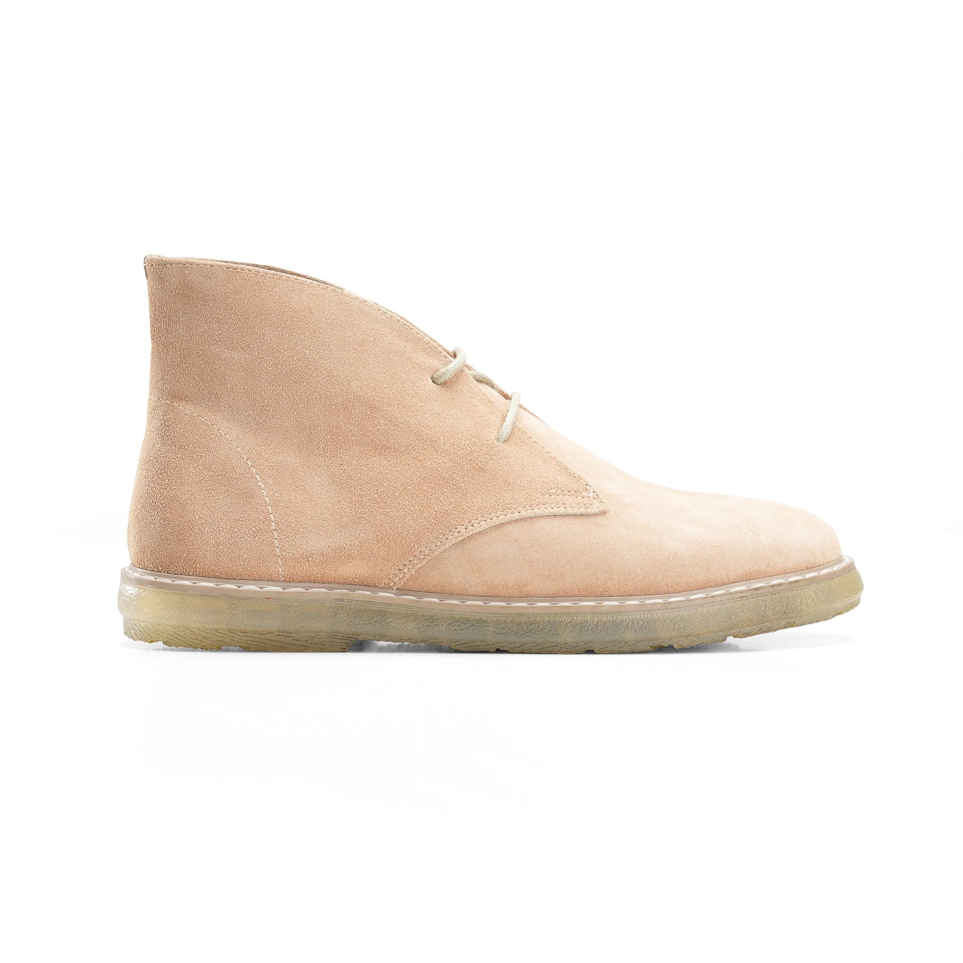 CREST™ Beige Split Suede Chukka Boots Plain Toe - Crestshoes