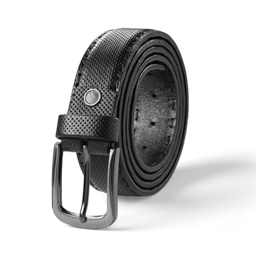 CREST™ Black Dotted classic belt - Crestshoes