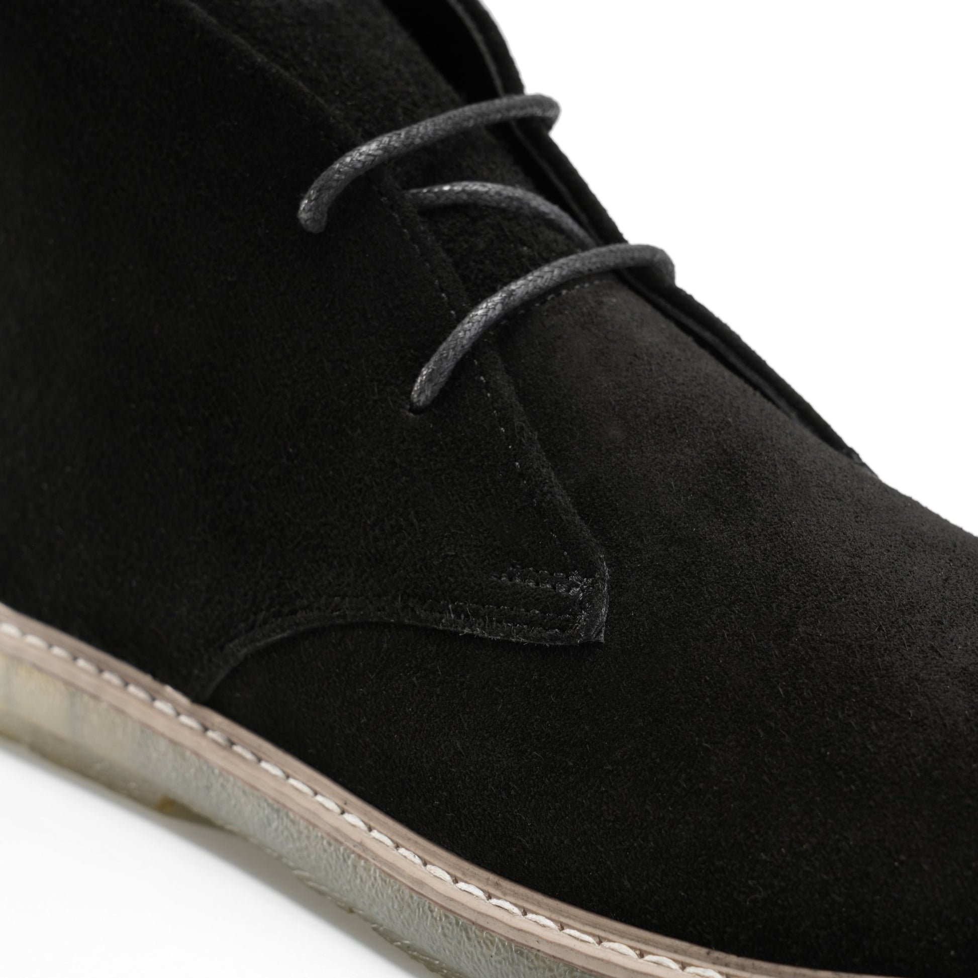 CREST™ Black Split Suede Chukka Boots Plain Toe - Crestshoes