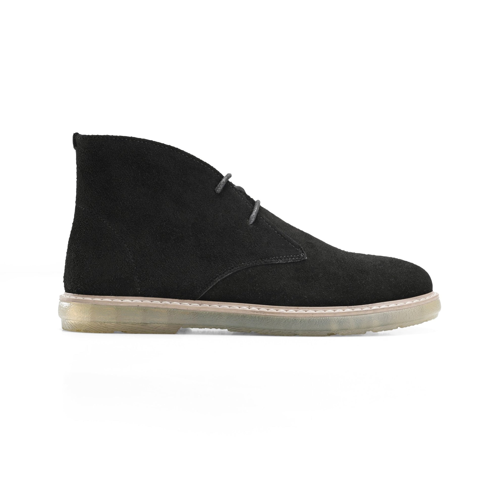 CREST™ Black Split Suede Chukka Boots Plain Toe - Crestshoes