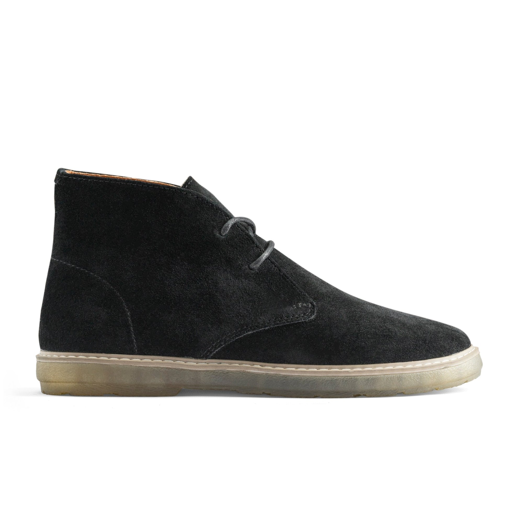 CREST™ Black Split Suede Chukka Boots Plain Toe - Crestshoes