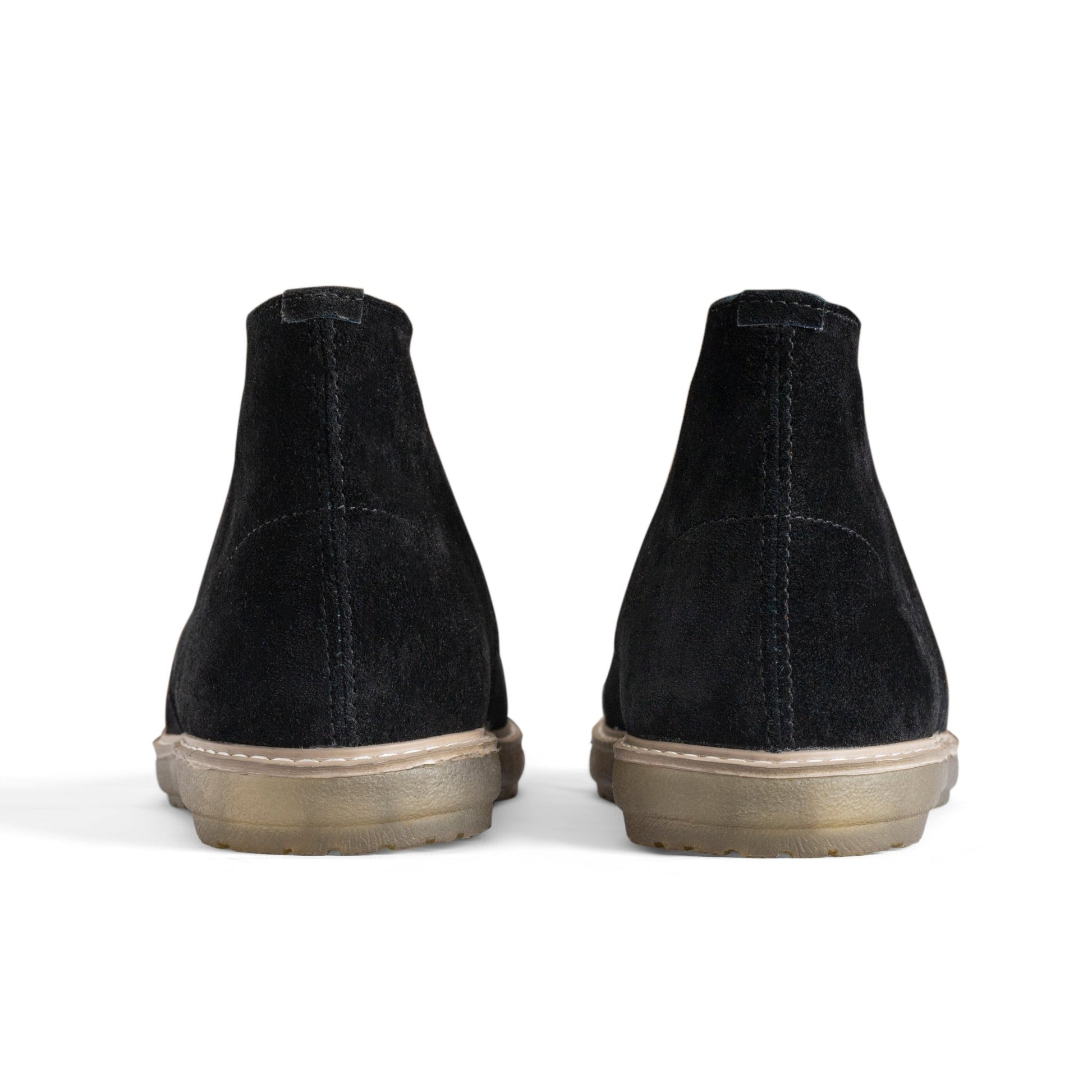 CREST™ Black Split Suede Chukka Boots Plain Toe - Crestshoes