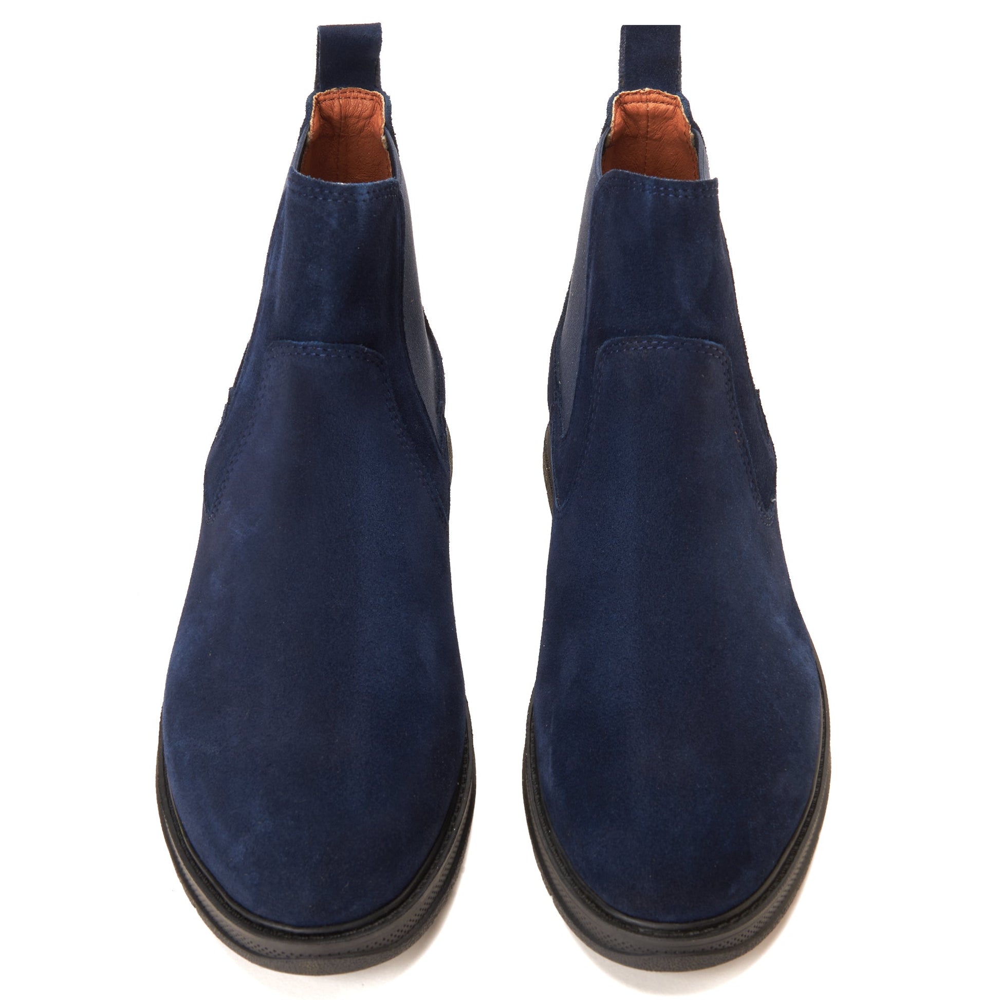 CREST™ Blue Genuine Suede Double Layer Chelsea Halfboot - Crestshoes