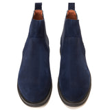CREST™ Blue Genuine Suede Double Layer Chelsea Halfboot - Crestshoes