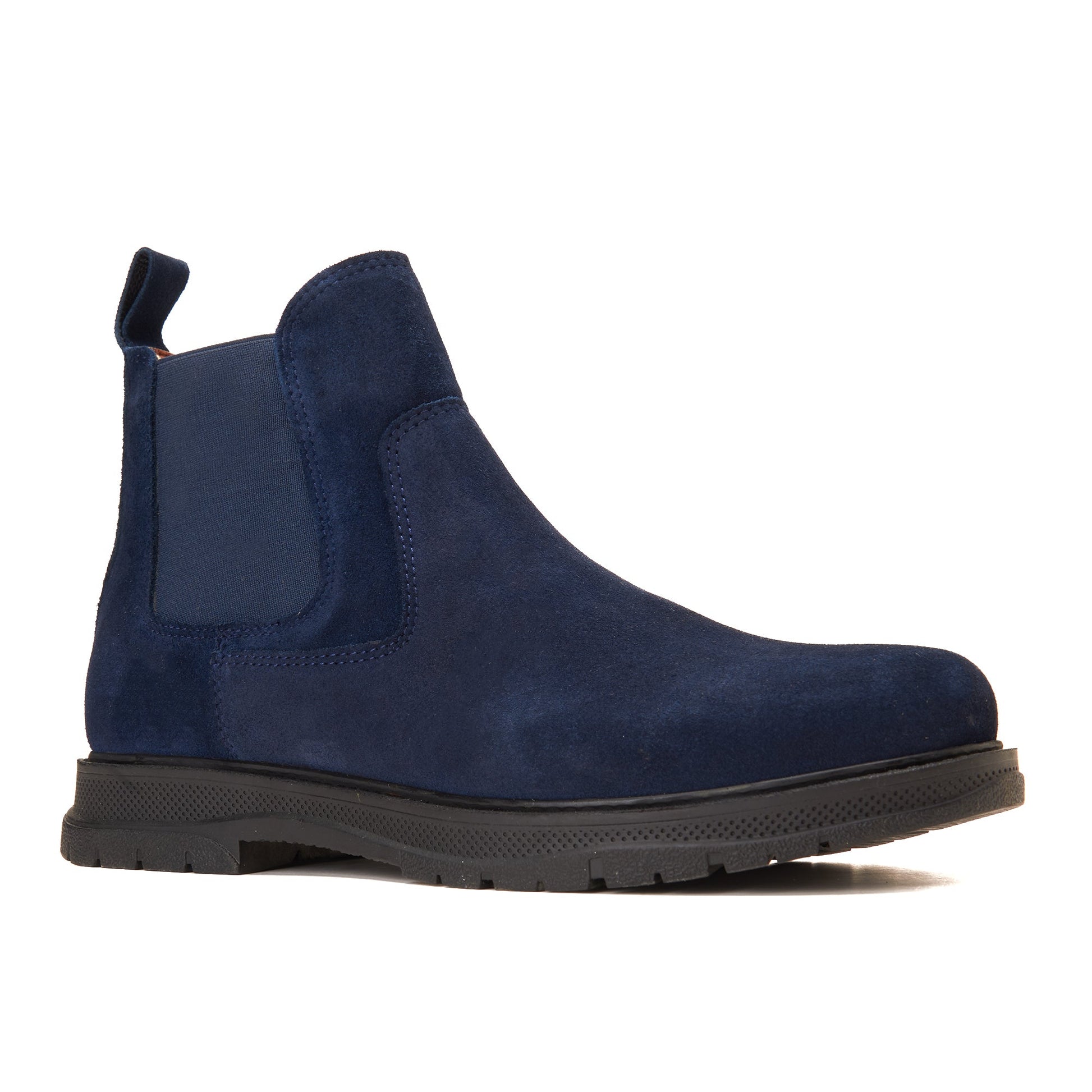 CREST™ Blue Genuine Suede Double Layer Chelsea Halfboot - Crestshoes