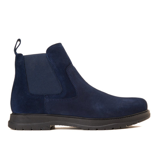 CREST™ Blue Genuine Suede Double Layer Chelsea Halfboot